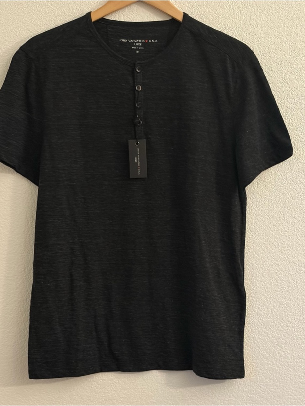 John Varvatos Short-Sleeve Henley Tee